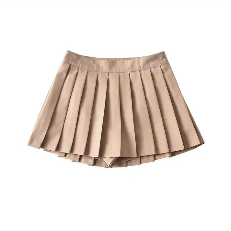 Pleated high waist mini skirt – DUMB LUCK